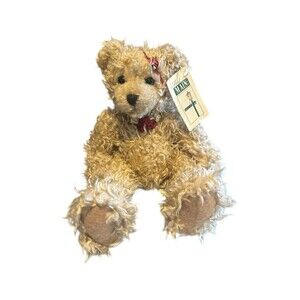 First & Main Plush Tan Angel Bear Roses White Wings  Teddy Bear  #1304 Non Toxic